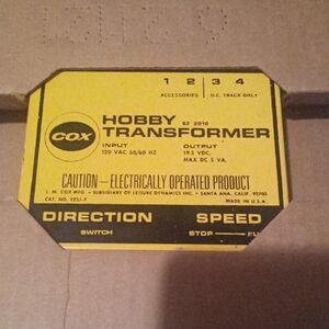New In Box Cox Hobby Transformer